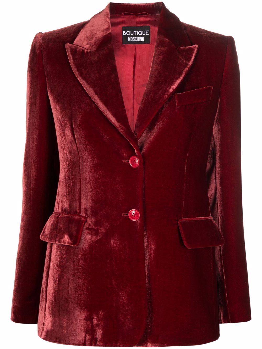 Boutique Moschino single-breasted blazer jacket - Red von Boutique Moschino