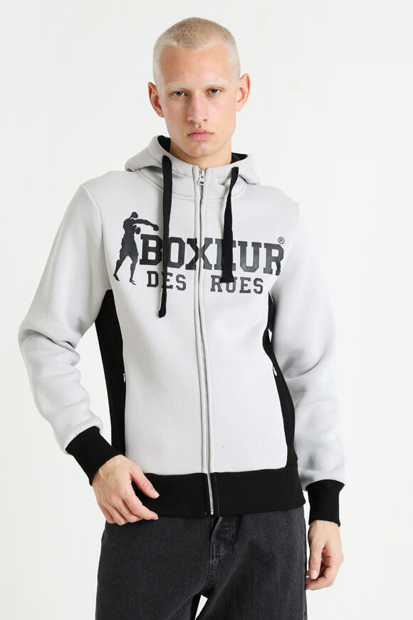 Boxeur des Rues Kapuzensweatjacke | Light Grey + Black | Herren | L Boxeur des Rues Kapuzensweatjacke | Light Grey + Black | Herren | L von Boxeur des Rues