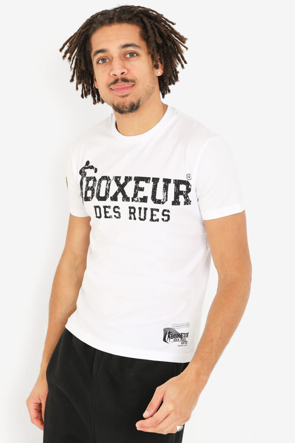 Boxeur des Rues T-Shirt | White + Black | Herren  | XS von Boxeur des Rues