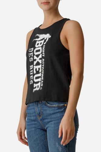 Boxeur des Rues Top Basic Tank Top With Front Logo - schwarz (Grösse: XS) von Boxeur des Rues