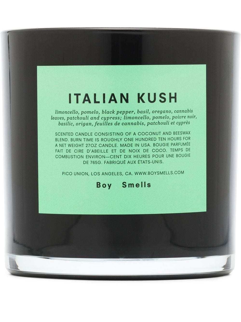 Boy Smells Italian Kush candle (756g) - Black