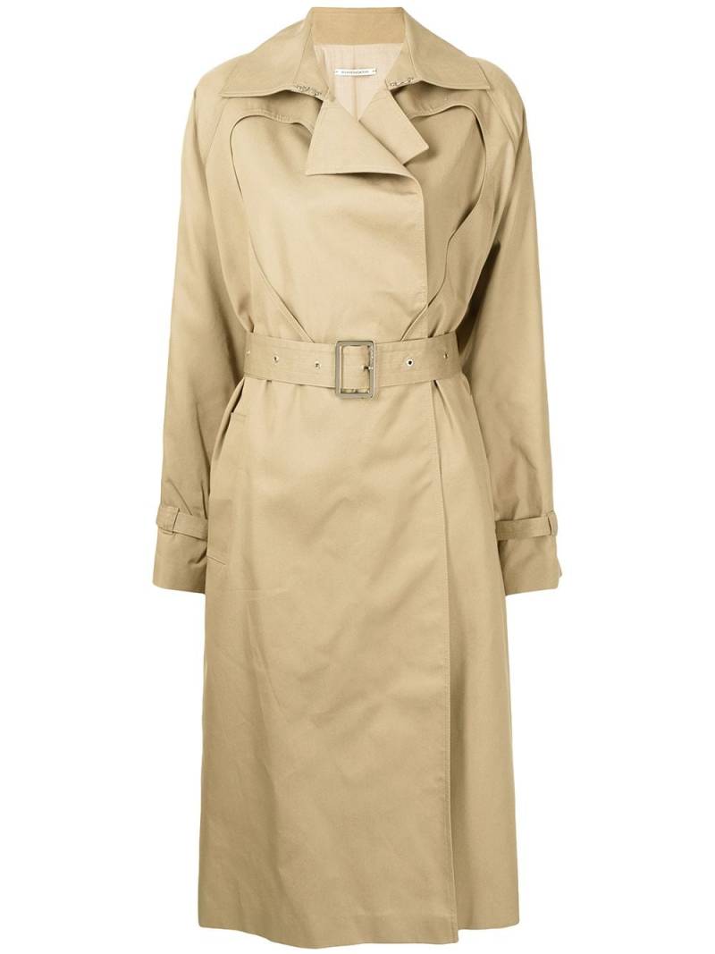Boyarovskaya heart-cut belted trench coat - Brown von Boyarovskaya