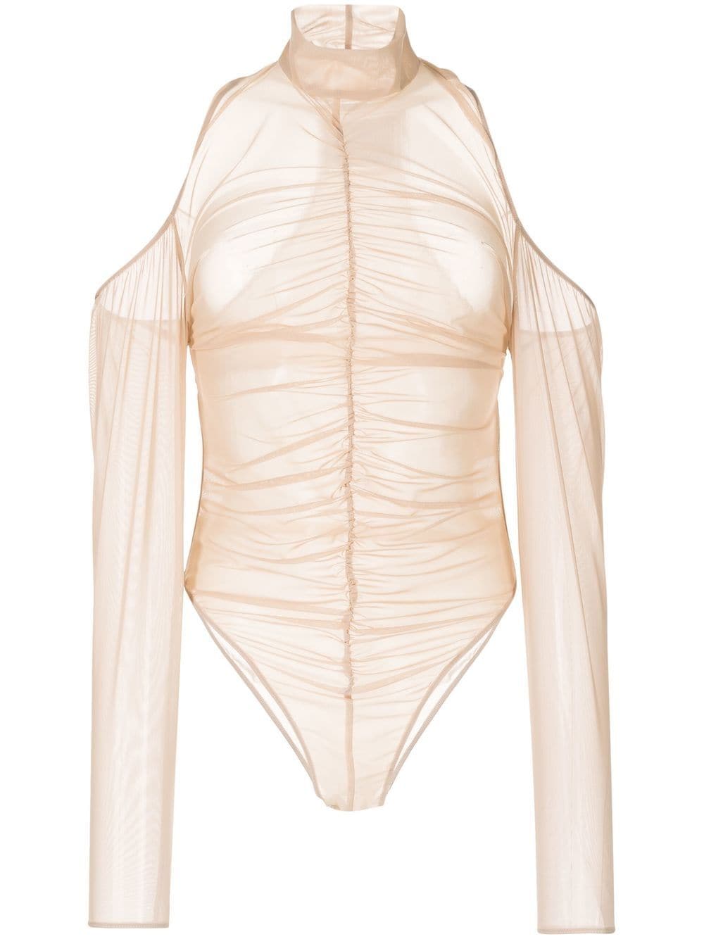 Boyarovskaya ruched mesh bodysuit - Brown von Boyarovskaya