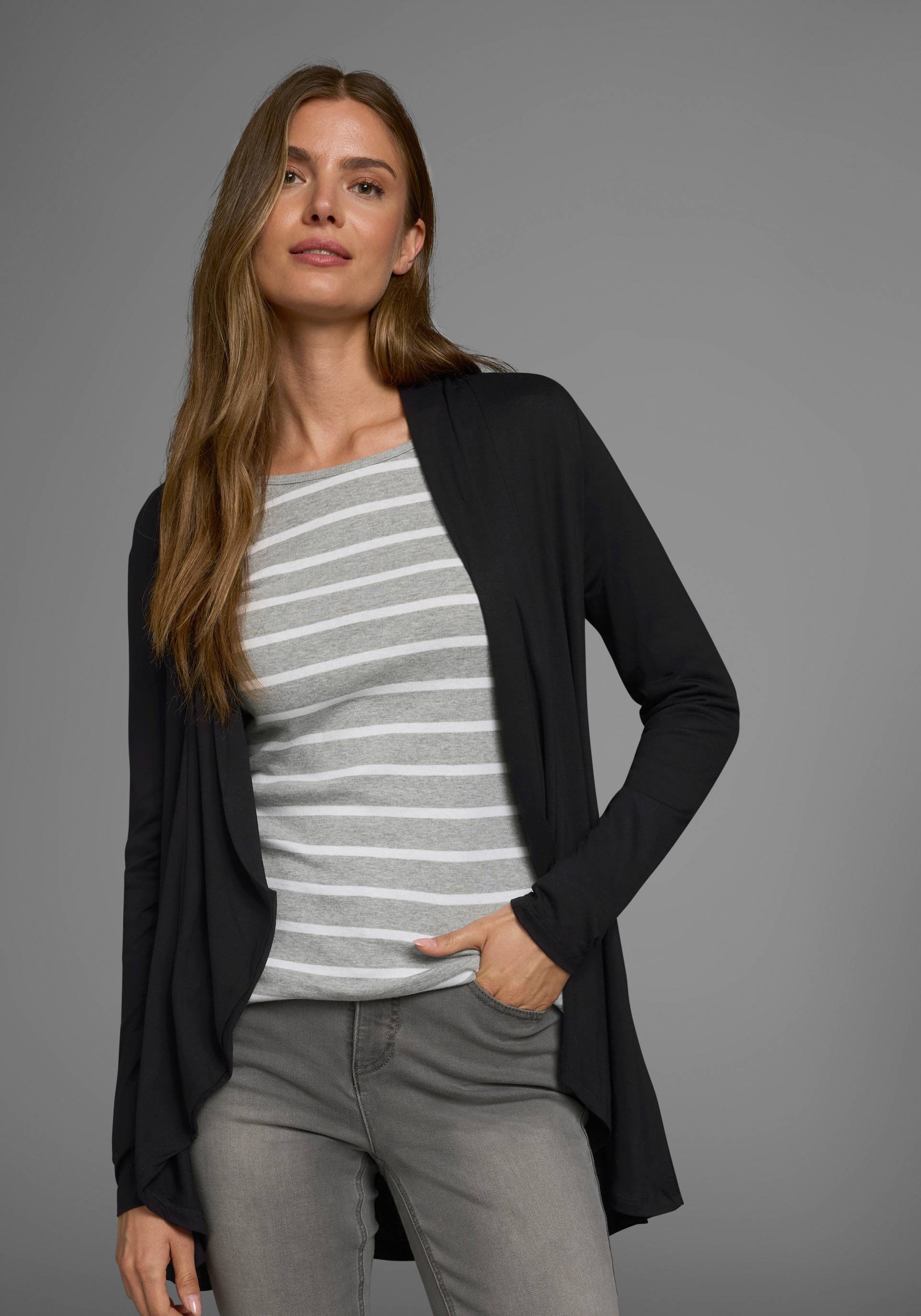Boysen's Shirtjacke, Langarm, mit Schalkragen, aus elastischem Jersey von Boysen's
