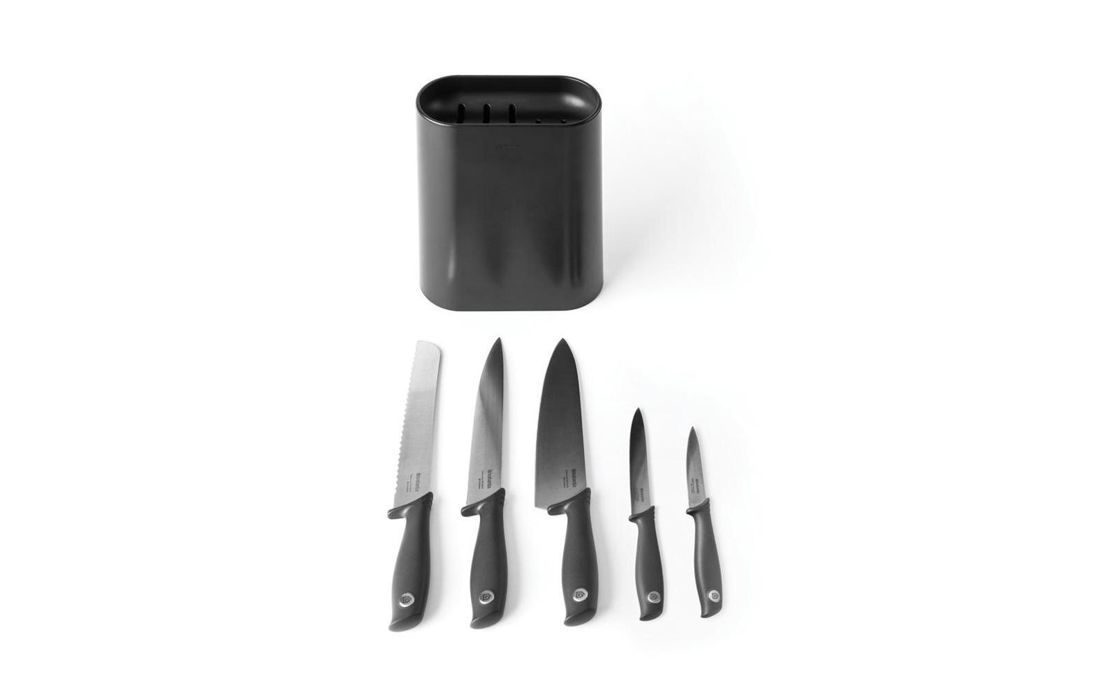 Brabantia Messer-Set »mit Messer TASTY+ Dark Grey«, (6 tlg.) von Brabantia