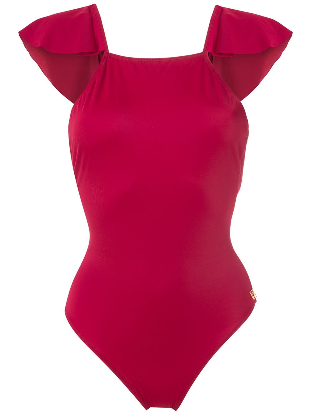 Brigitte ruffled back swimsuitsw - Red von Brigitte