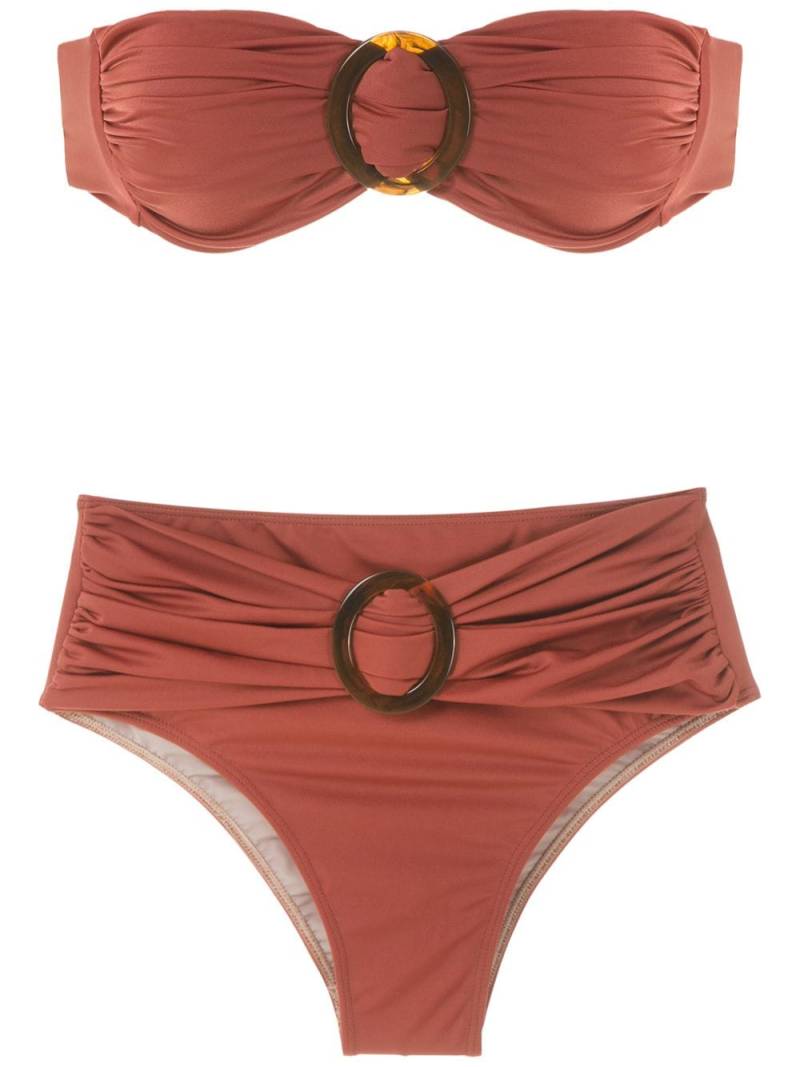 Brigitte bikini set with buckle details - Brown von Brigitte