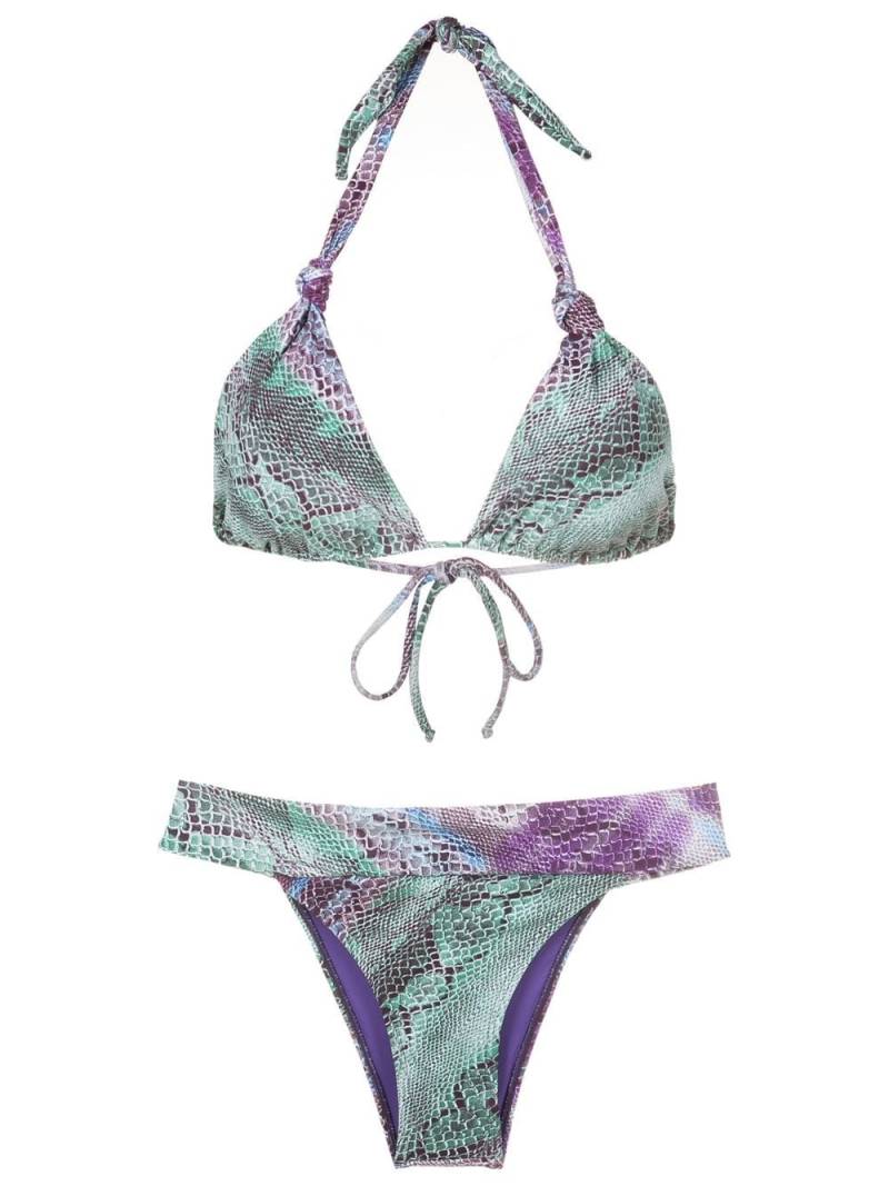 Brigitte cobra-print bikini set - Purple von Brigitte