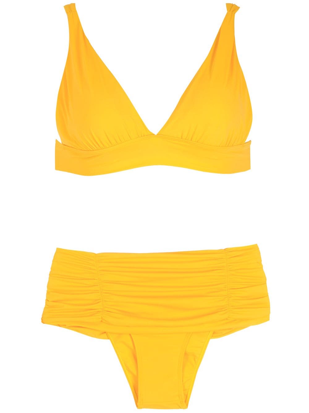 Brigitte draped V-neck bikini set - Yellow von Brigitte