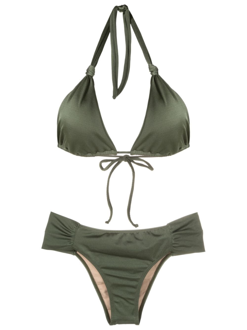 Brigitte knot-detail triangle-cup bikini - Green von Brigitte