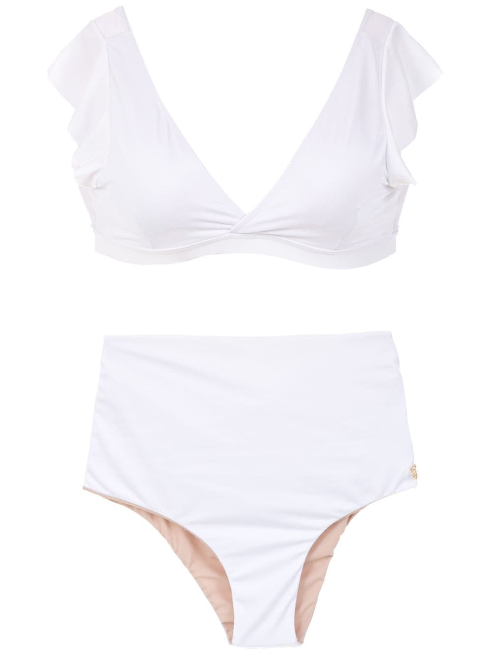 Brigitte plain bikini set - White von Brigitte