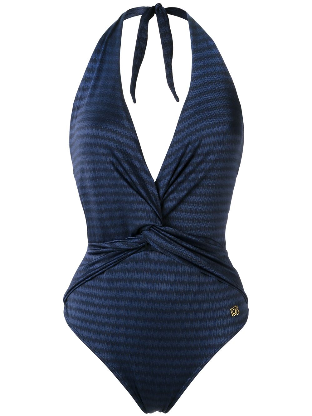 Brigitte plunge neck Aline swimsuit - Blue von Brigitte