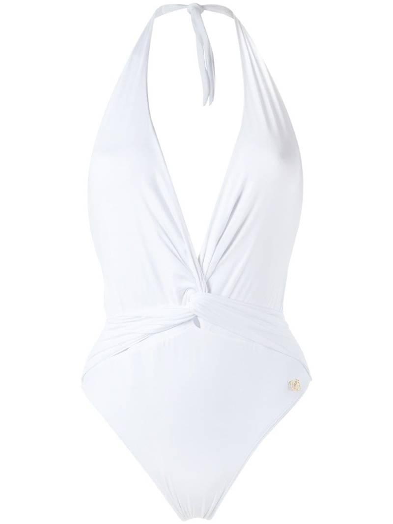 Brigitte plunge neck Aline swimsuit - White von Brigitte