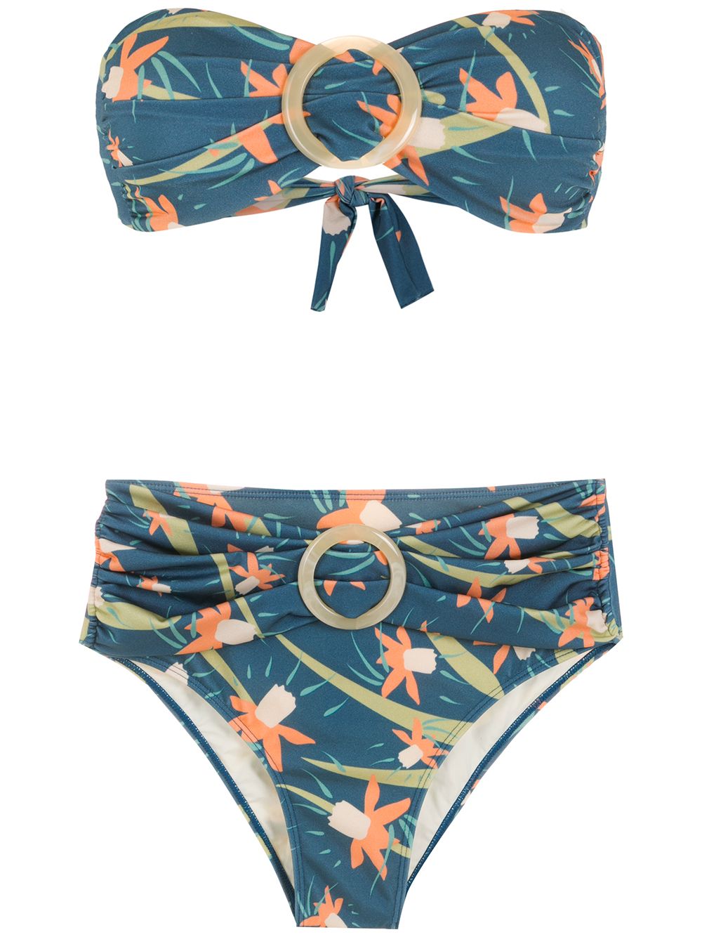 Brigitte ring-detail floral bikini - Blue von Brigitte