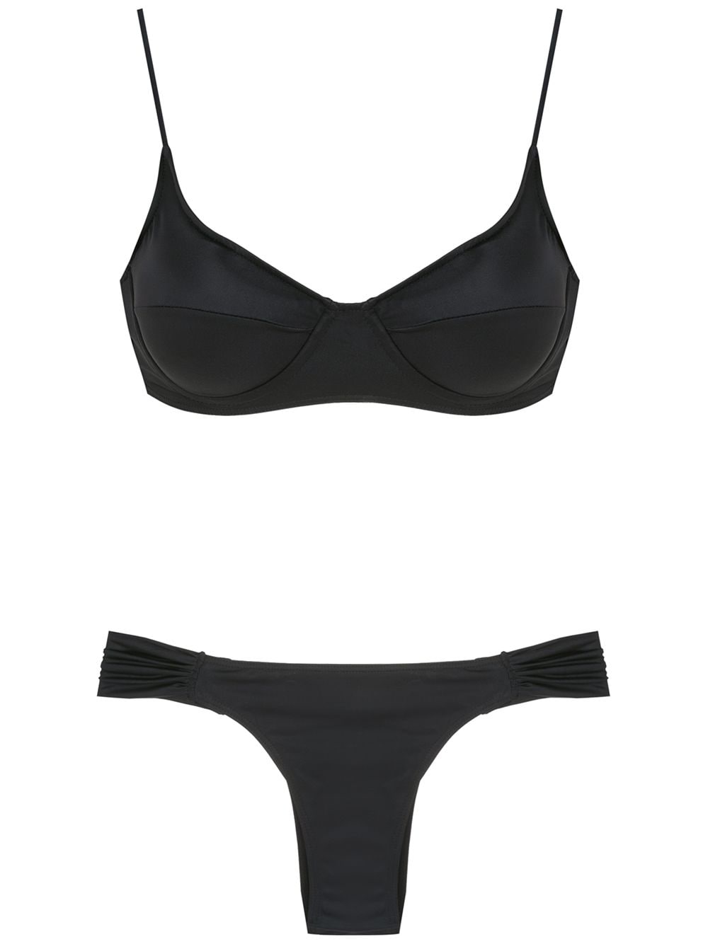 Brigitte ruched-detail bikini - Black von Brigitte