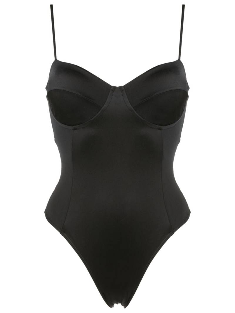 Brigitte spaghetti-straps high-cut swimsuit - Black von Brigitte