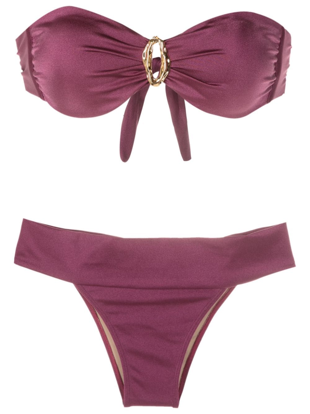 Brigitte strapless mid-rise bikini - Purple von Brigitte