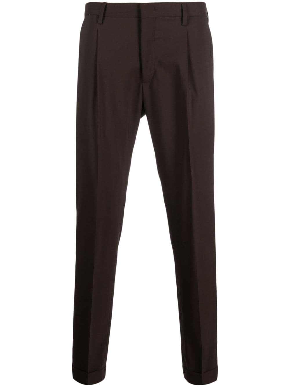 Briglia 1949 pleated cropped chino trousers - Brown von Briglia 1949