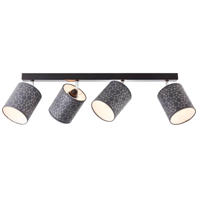 Brilliant Deckenstrahler »Galance«, 4 flammig, Leuchtmittel E27   ohne Leuchtmittel, Spotbalken 4flg schwarz von Brilliant