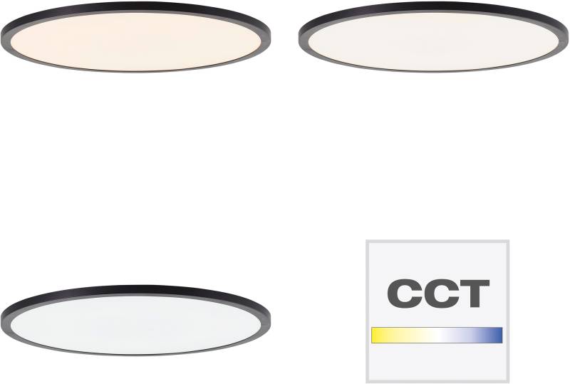 Brilliant LED Panel »Tuco«, 1 flammig, Leuchtmittel LED-Modul   LED fest integriert, Ø 50cm, dimmbar, CCT, 3900 lm, Fernbedienung, Kunststoff, schwarz/weiss von Brilliant