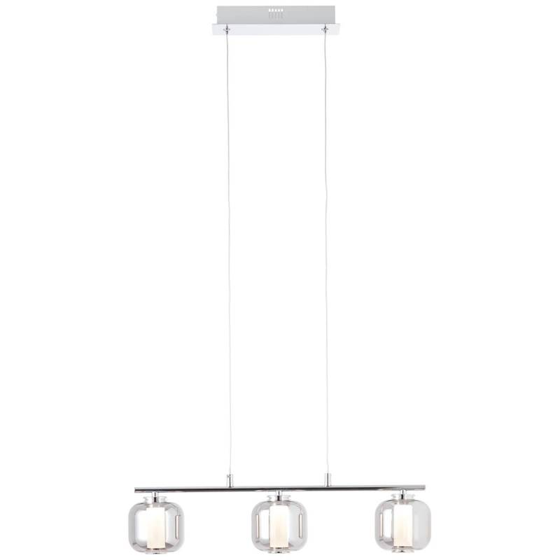 Brilliant Pendelleuchte »Rafa«, 3 flammig, Leuchtmittel LED-Modul   LED fest integriert, LED 3flg Balken chrom/rauchglas von Brilliant
