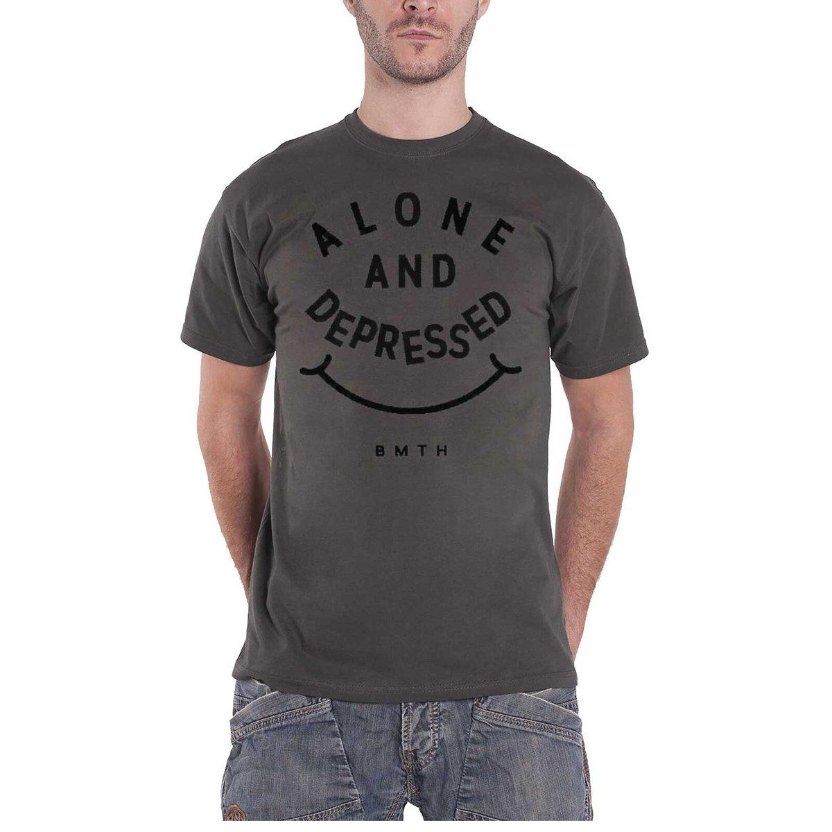 Alone & Depressed Tshirt Damen Grau M von Bring Me The Horizon