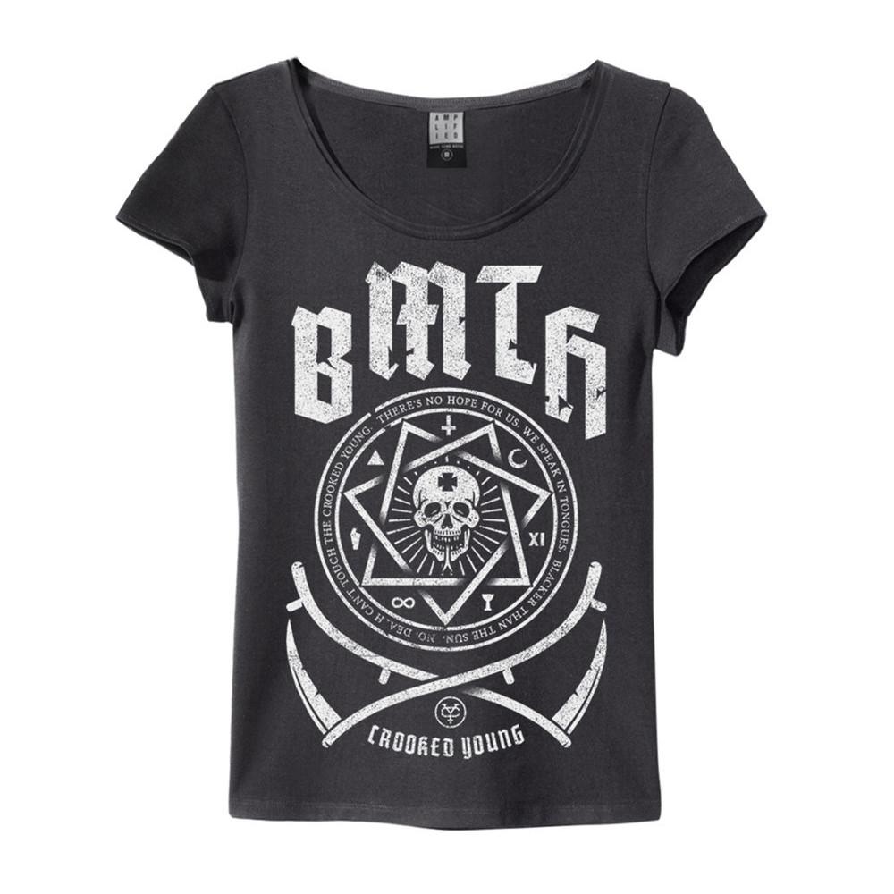 Crooked Young Tshirt Damen Grau L von Bring Me The Horizon