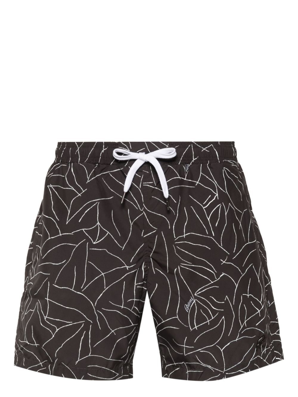 Brioni abstract-print swim shorts - Grey von Brioni