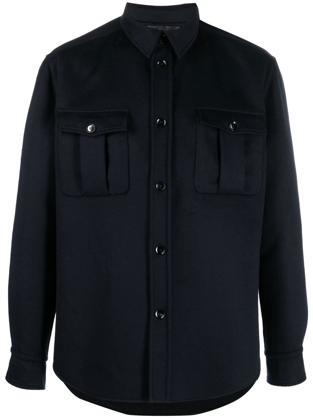 Brioni button-down shirt jacket - Blue von Brioni