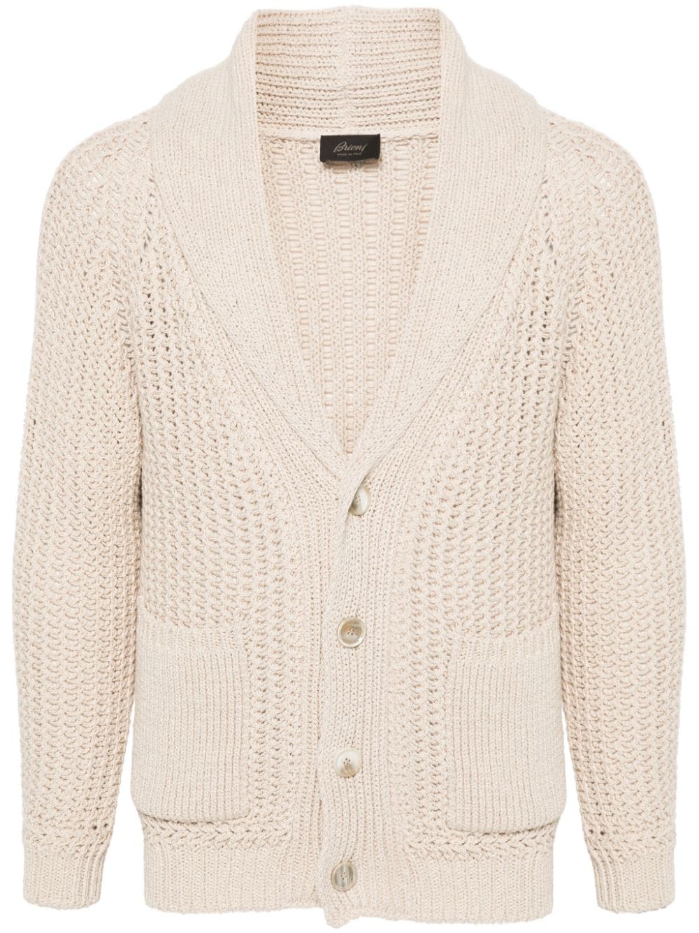 Brioni crochet-knit cardigan - Neutrals von Brioni