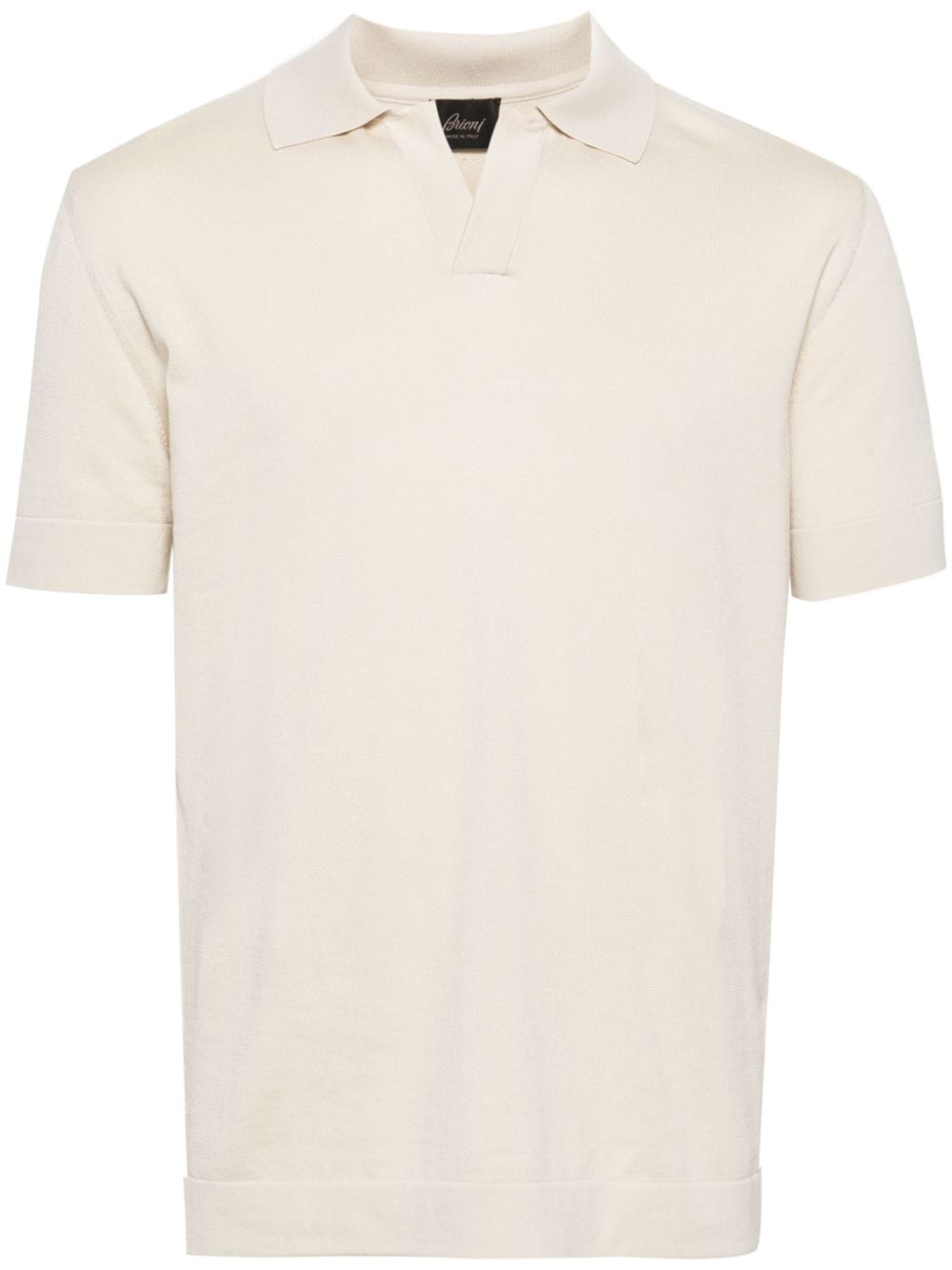 Brioni fine-knit polo shirt - Neutrals von Brioni