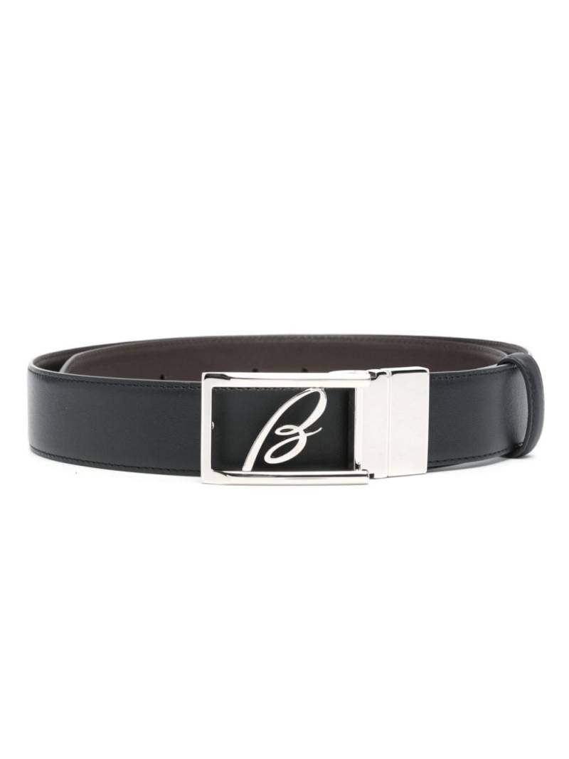 Brioni logo-buckle reversible belt - Black von Brioni