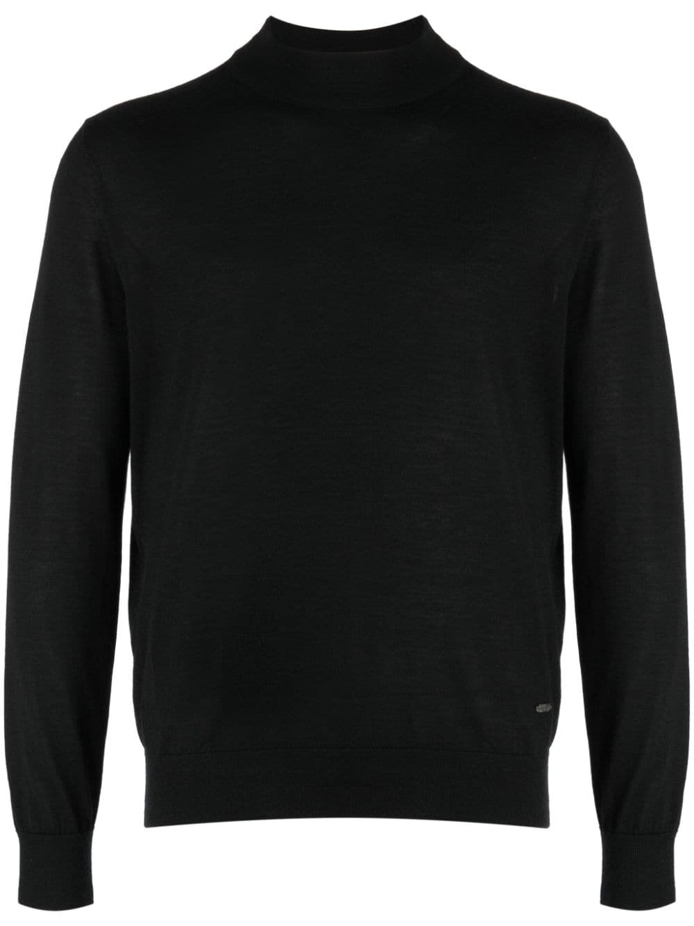 Brioni logo-patch cashmere jumper - Black von Brioni
