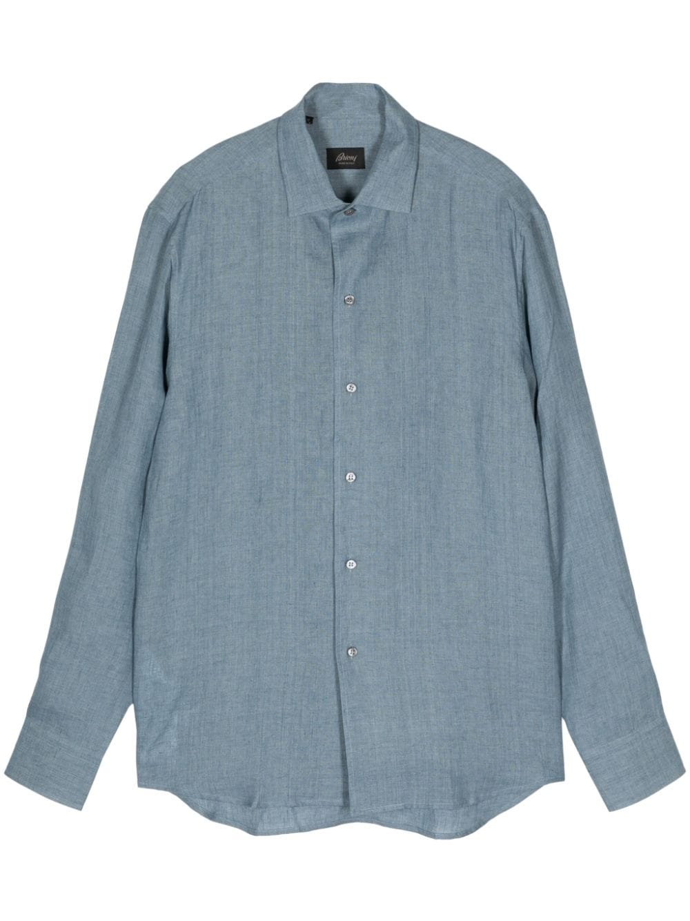 Brioni long-sleeve linen shirt - Blue von Brioni