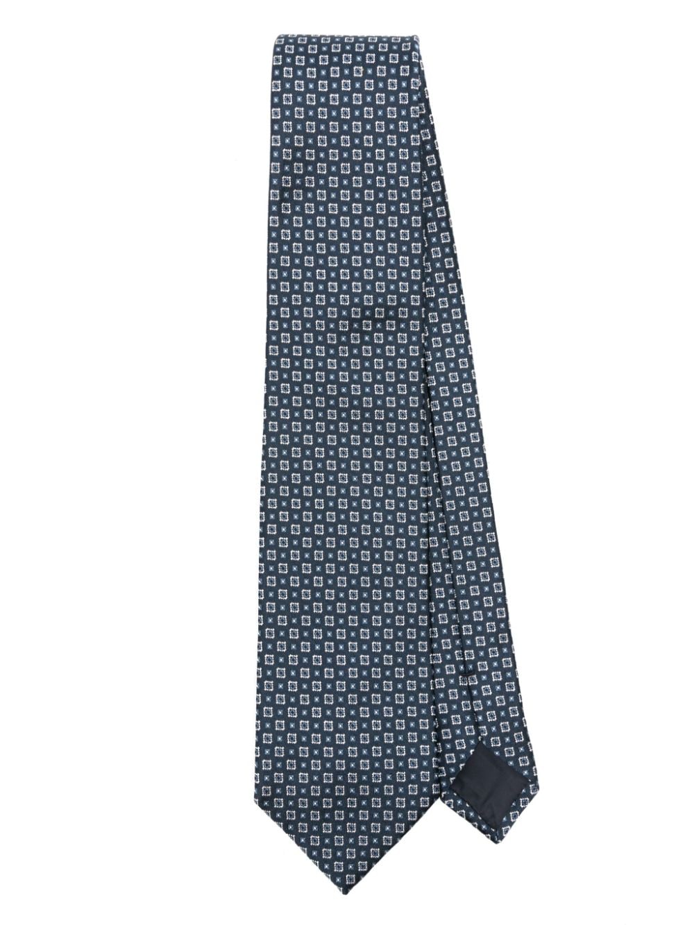 Brioni pattern-jacquard silk tie - Blue von Brioni