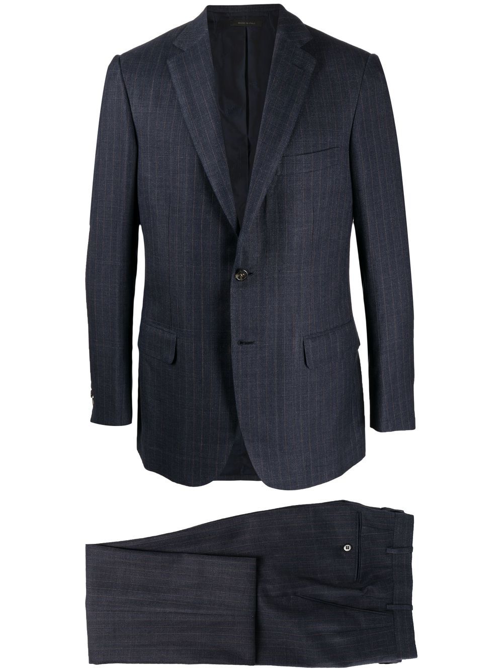 Brioni pinstripe single-breasted suit - Blue von Brioni