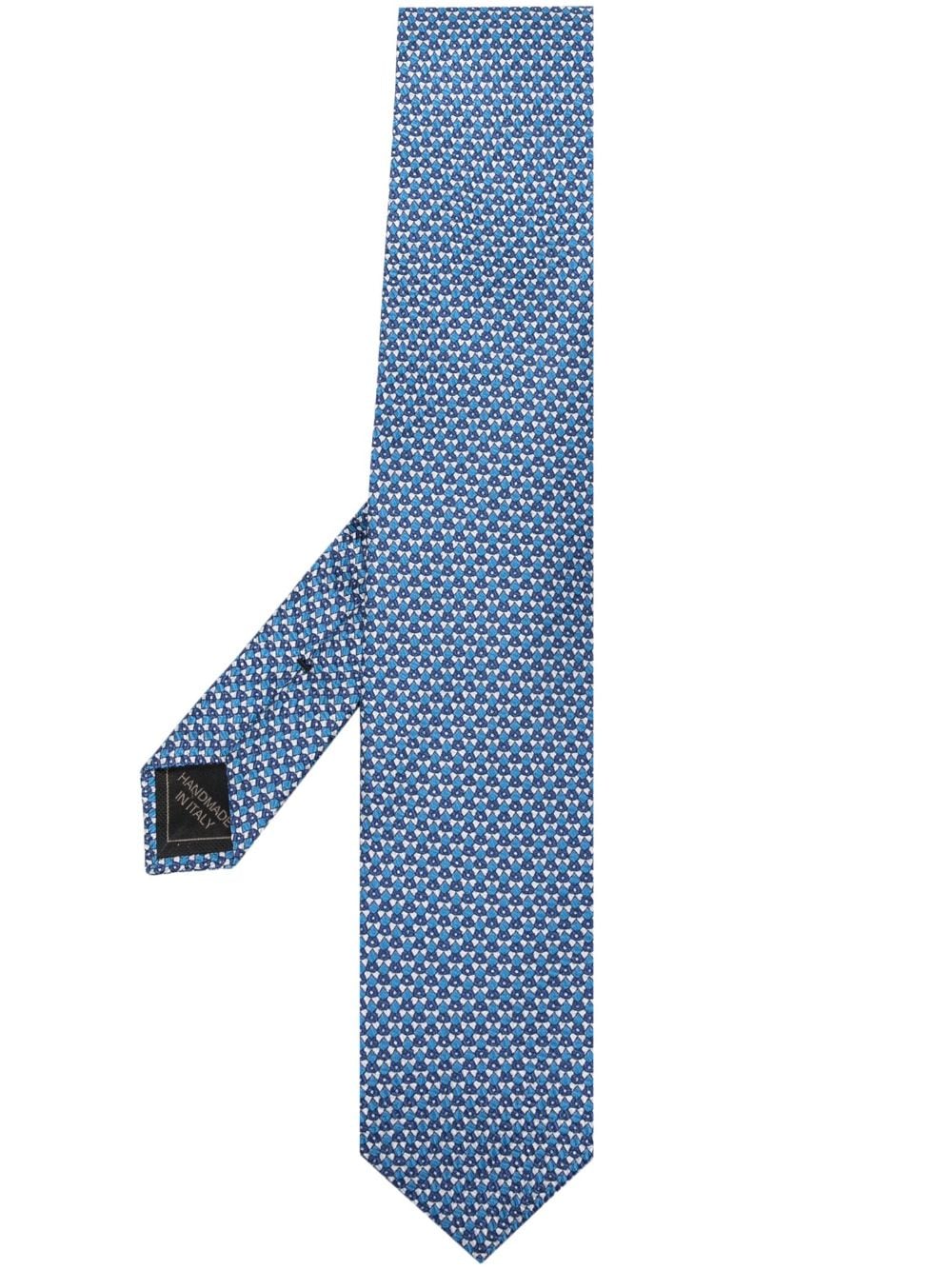 Brioni pointed-tip silk tie - Blue von Brioni