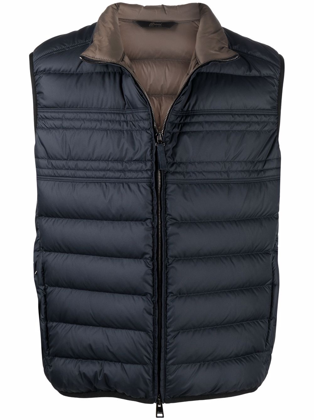 Brioni quilted-finish down gilet - Blue von Brioni