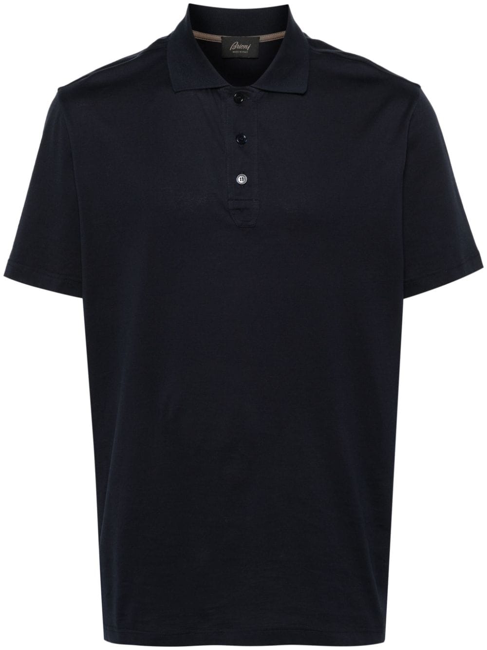 Brioni ribbed cotton polo shirt - Blue von Brioni