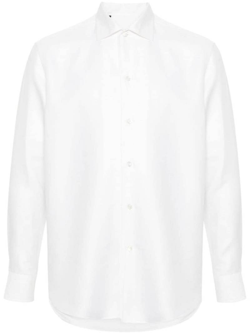 Brioni spread-collar twill-weave shirt - White von Brioni