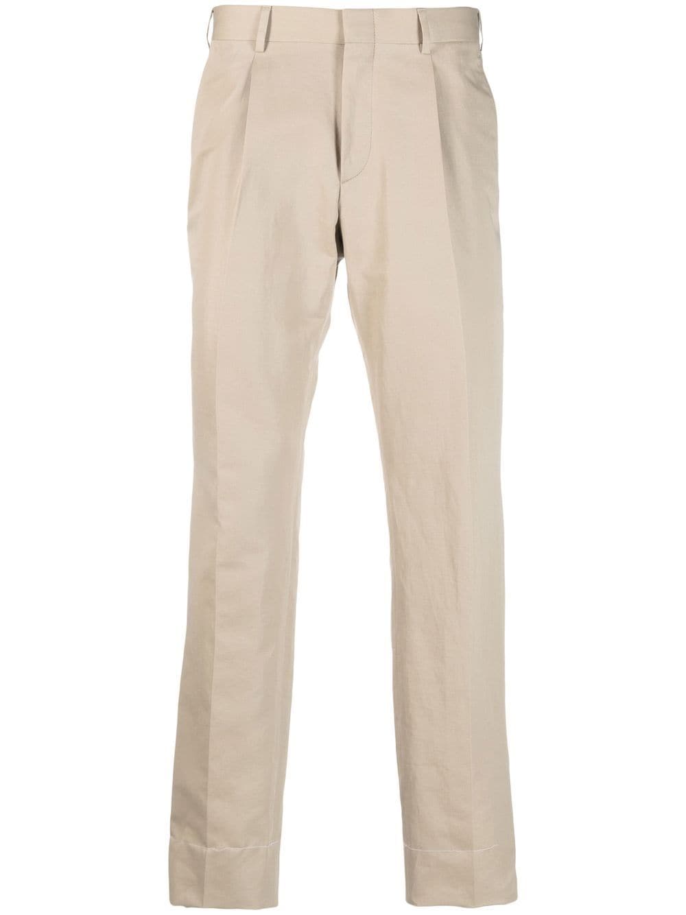 Brioni straight-leg pleated trousers - Neutrals von Brioni