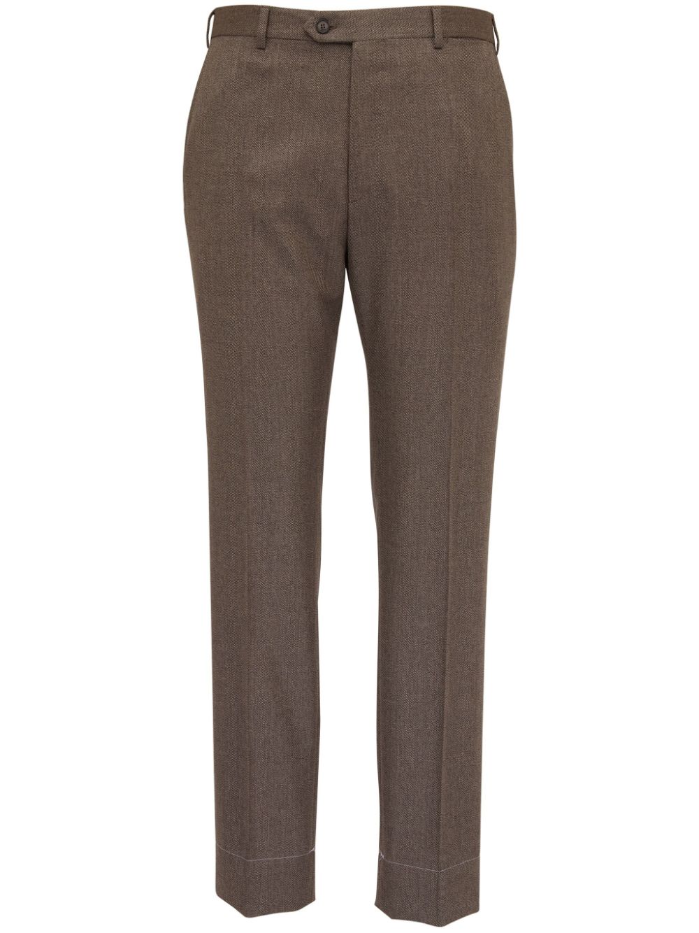 Brioni straight-leg tailored wool trousers - Brown von Brioni