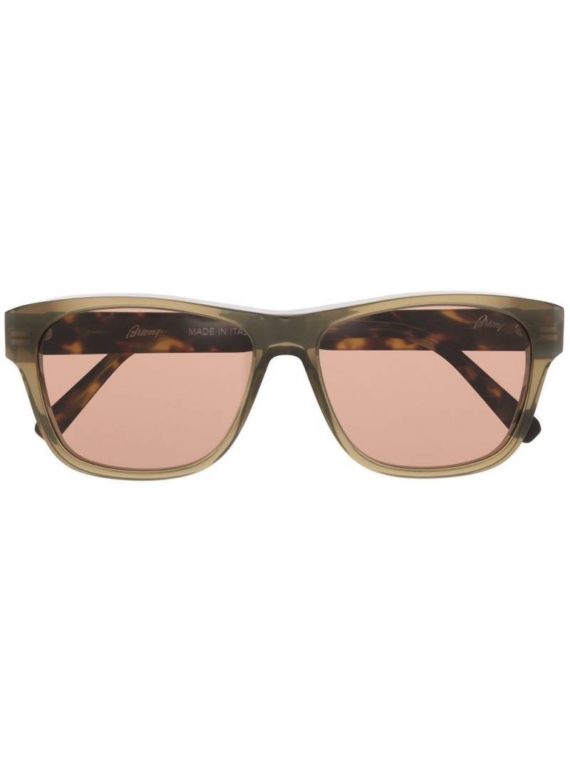 Brioni tortoiseshell-effect square sunglasses - Brown von Brioni