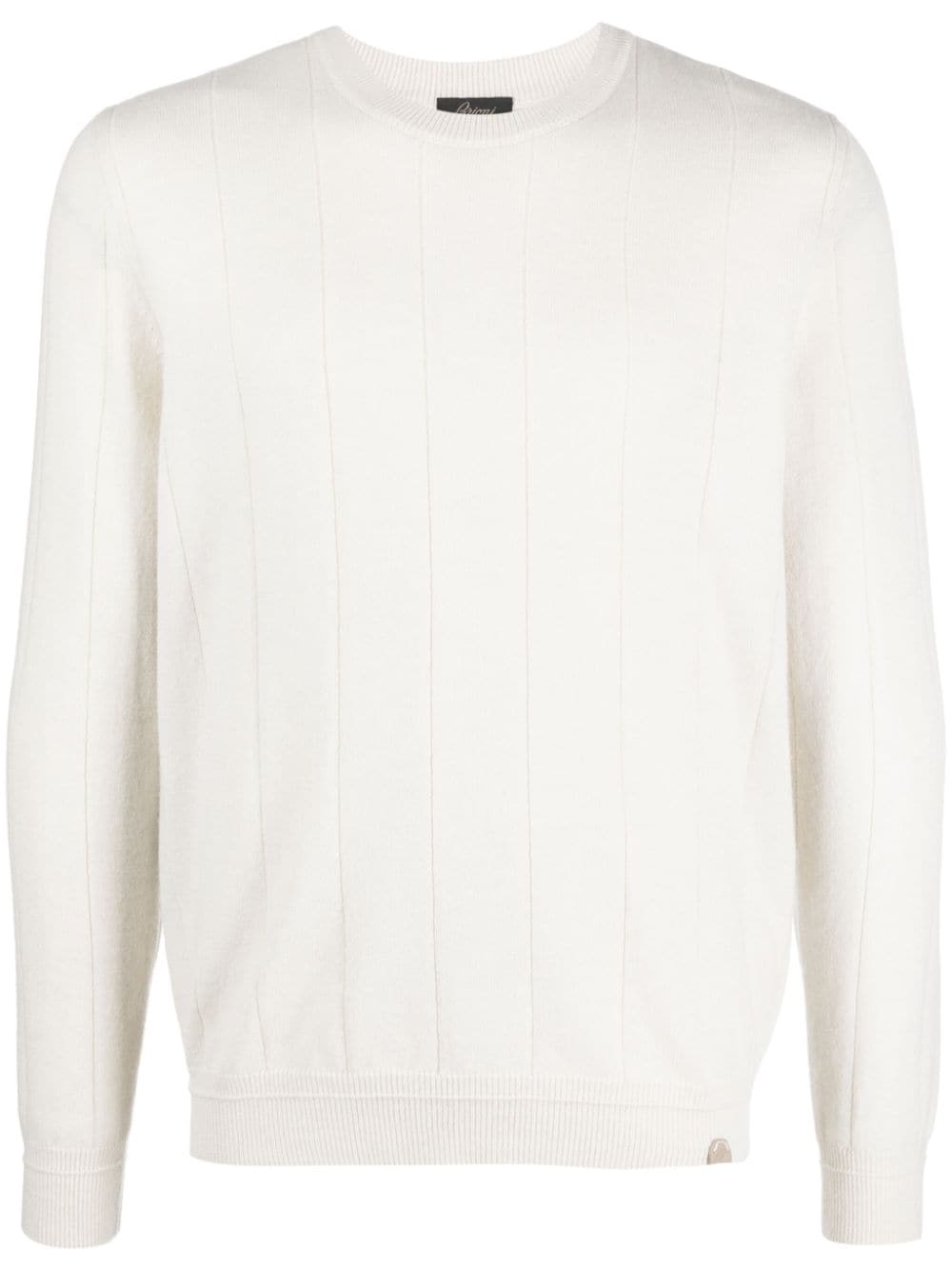 Brioni vertical-pattern cashmere jumper - Neutrals von Brioni