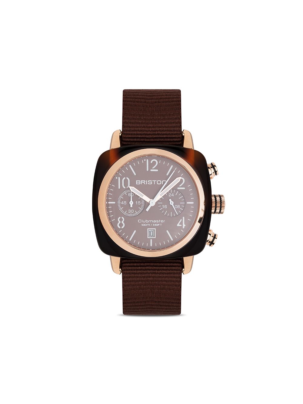 Briston Watches Clubmaster Classic Chrono 40mm - Brown von Briston Watches