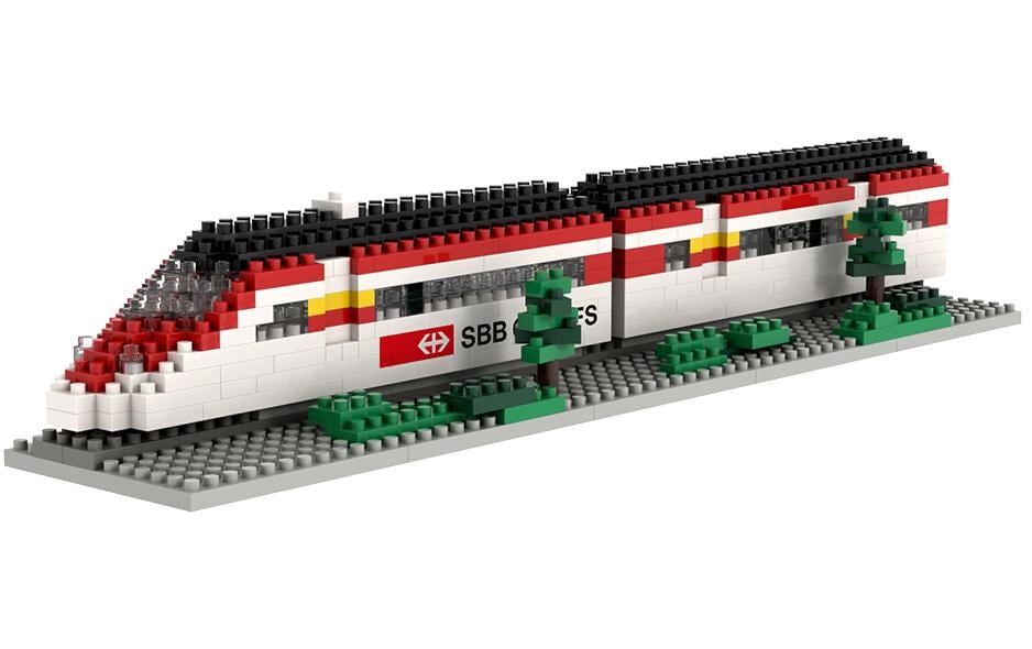 Brixies Spielbausteine »BRIXIES Bausteinmodell SBB Zug«, (413 St.) von Brixies