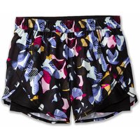 BROOKS Damen 2in1 Laufshort Chaser Print 5 schwarz | XS von Brooks