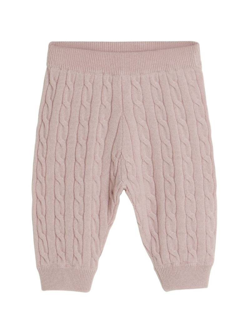 Brunello Cucinelli Kids Bernie cable-knit cashmere trousers - Pink von Brunello Cucinelli Kids
