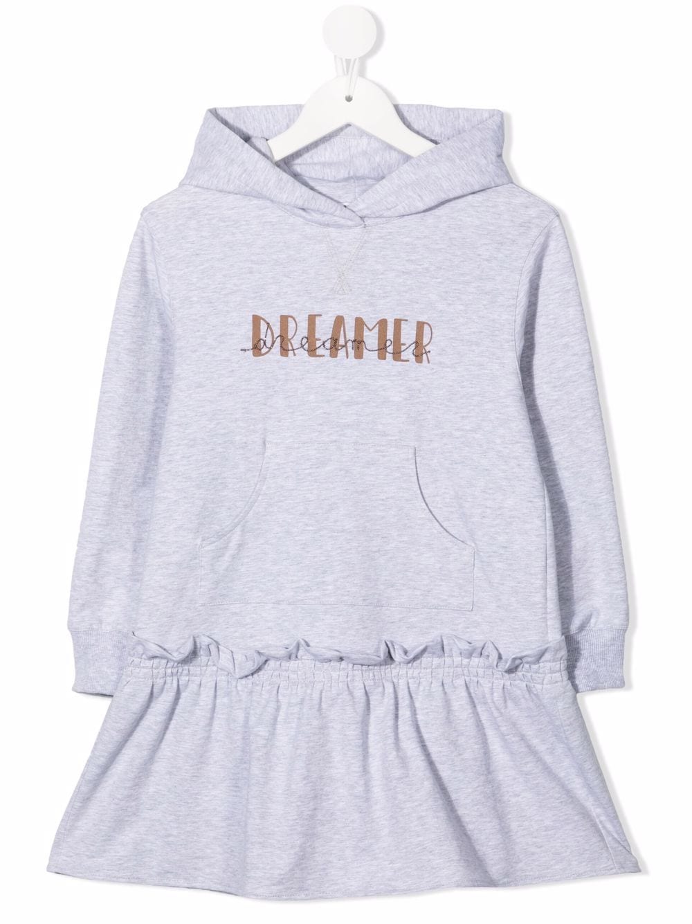 Brunello Cucinelli Kids Dreamer hoodie-dress - Grey von Brunello Cucinelli Kids