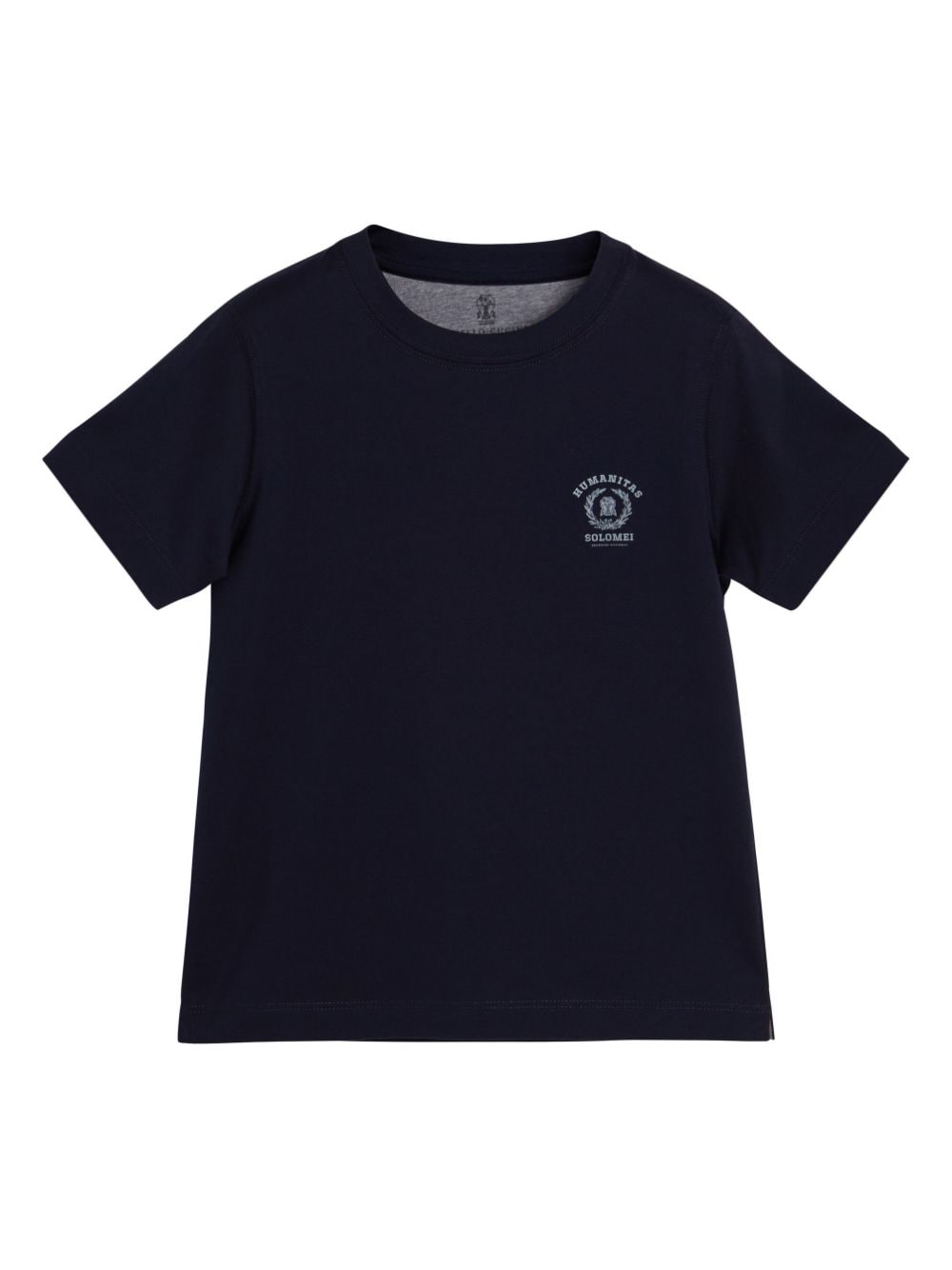 Brunello Cucinelli Kids Solomei logo-print cotton T-shirt - Blue von Brunello Cucinelli Kids